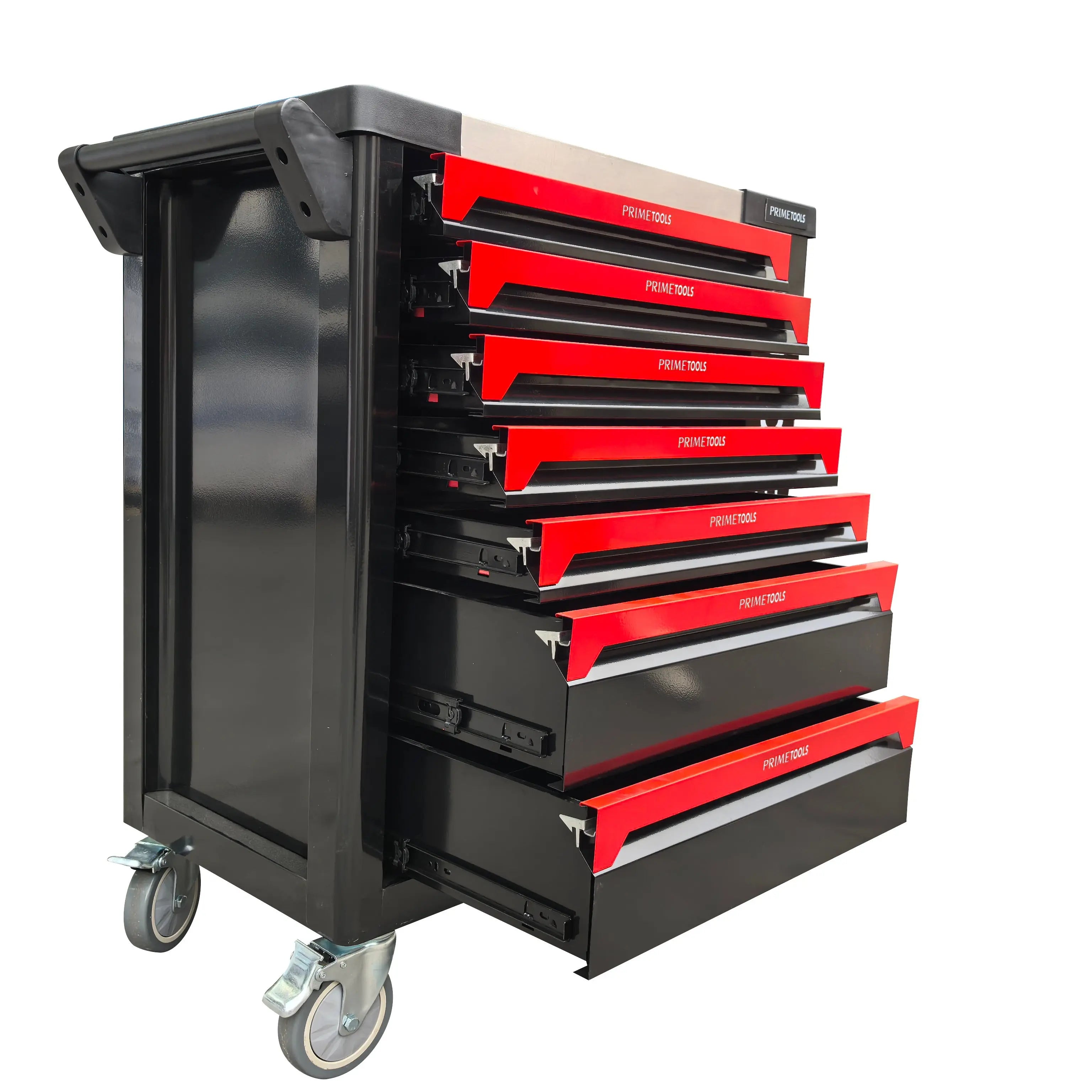 PRIME TOOLS Werkzeugwagen mit 262 Teilen – Profi Werkstattwagen mit 7 Schubladen & Rollen Prime Deluxe GmbH