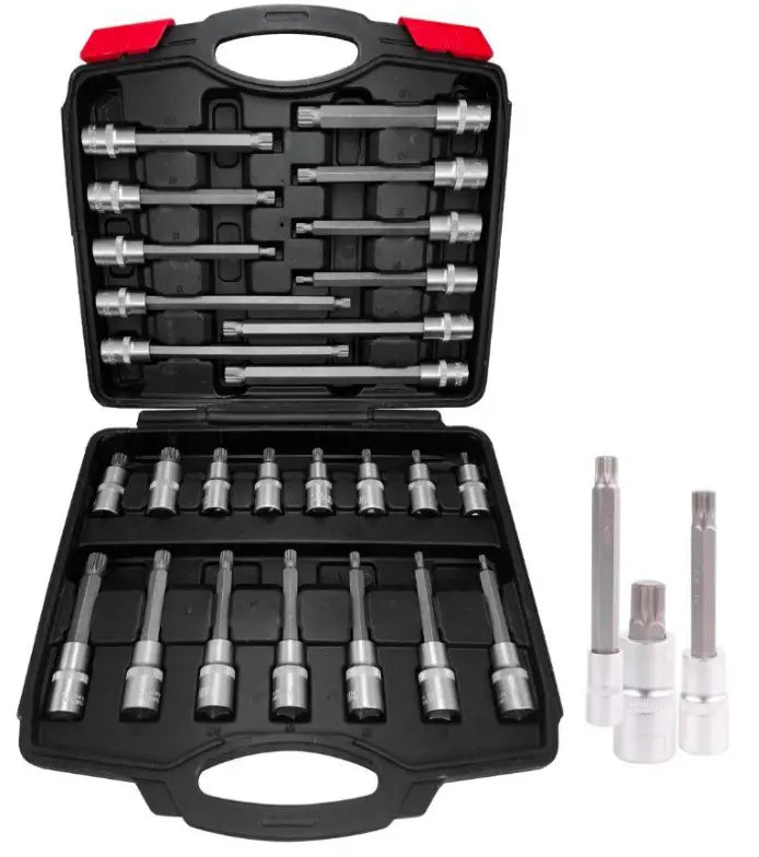 Prime Tools Torx Steckschlüssel Satz mit Innensechskant Bit