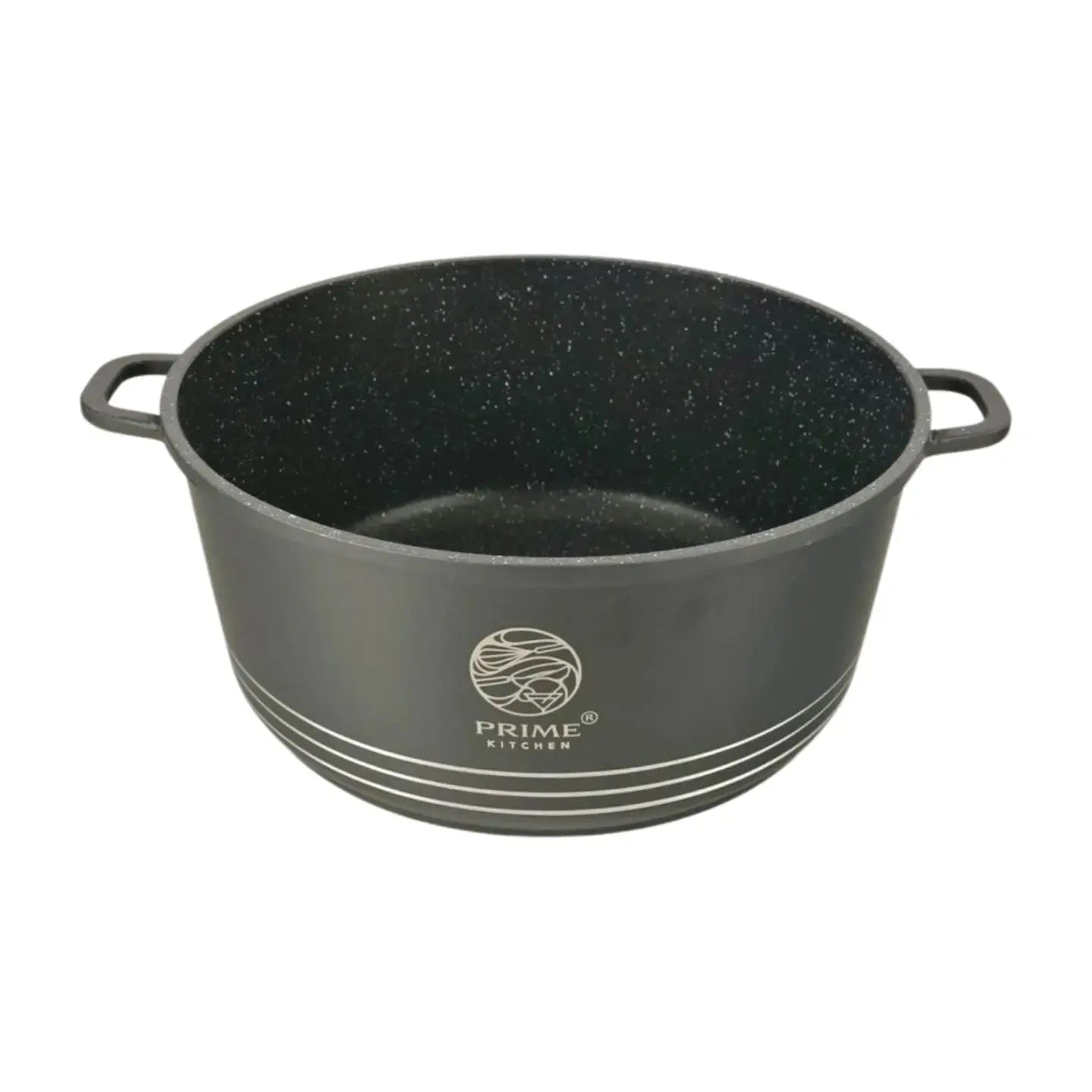 Kochtopf-Set 3-teilig – 24cm / 28cm / 30cm – Aluguss Töpfe mit Glasdeckel, Induktion geeignet