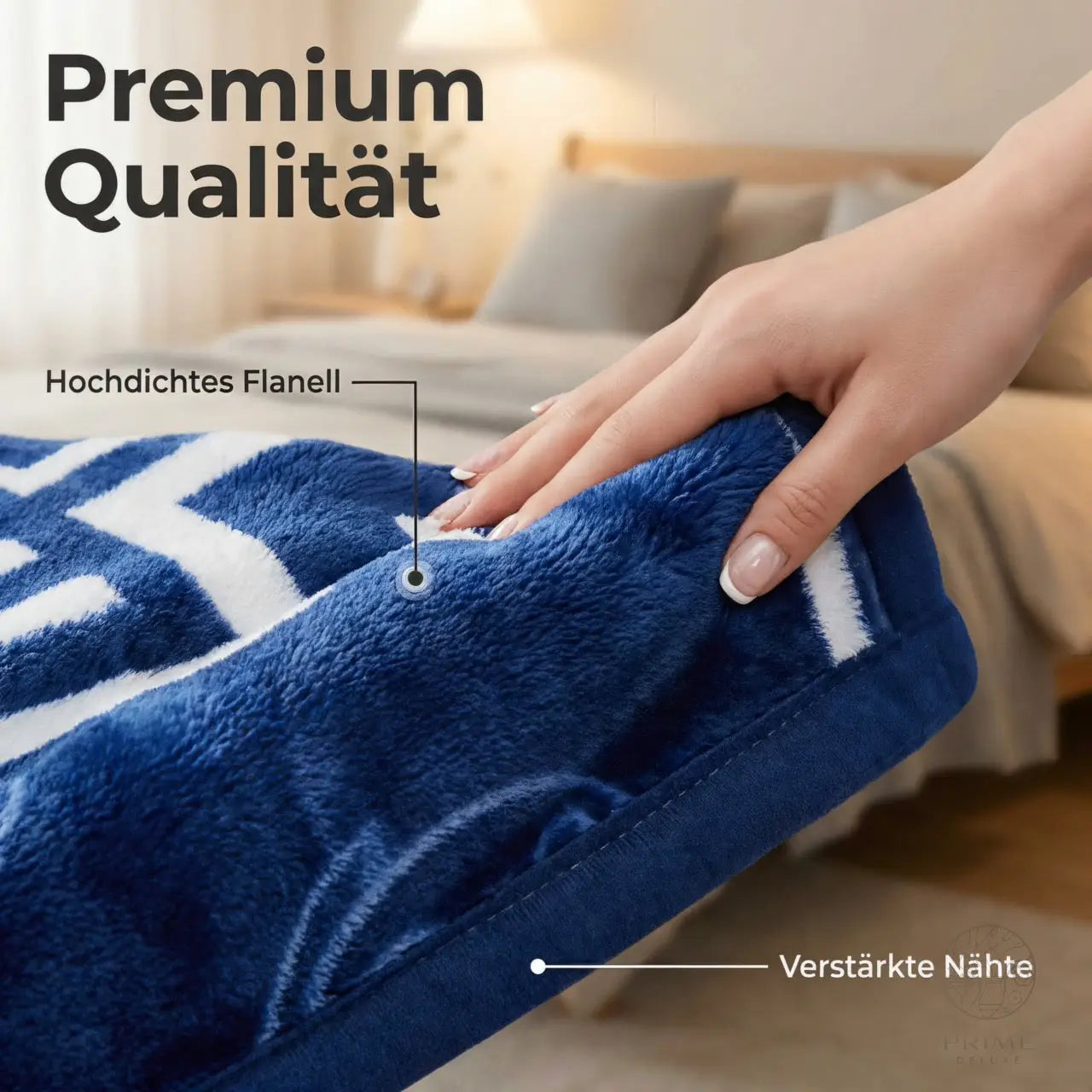 Prime Homely Premium XXL Kuscheldecke 200x240 cm – 4 kg schwere Luxus-Wohndecke aus Flanell | Extra weich & warm | Sofa- und Bettdecke Prime Deluxe GmbH