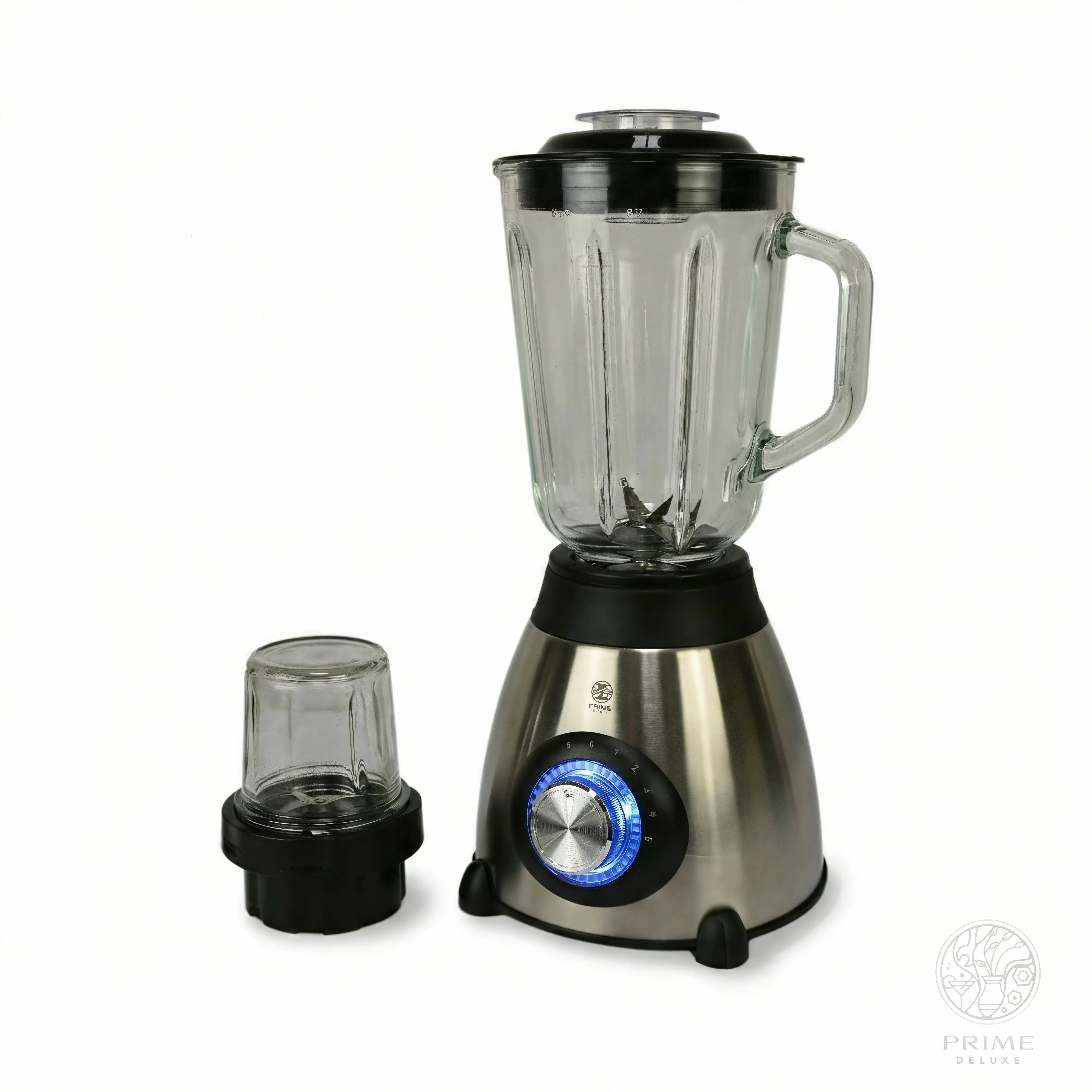 Prime Kitchen Standmixer 800W – Glasbehälter, Edelstahloptik & Ice Crusher Prime Deluxe GmbH