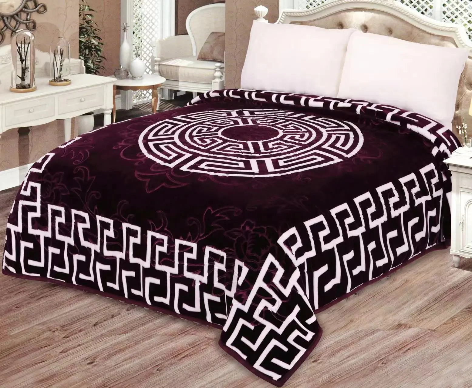 Prime Homely Kuscheldecke 200x240cm – 4kg schwere Luxusdecke mit edlem Muster – Winterdecke Prime Deluxe GmbH