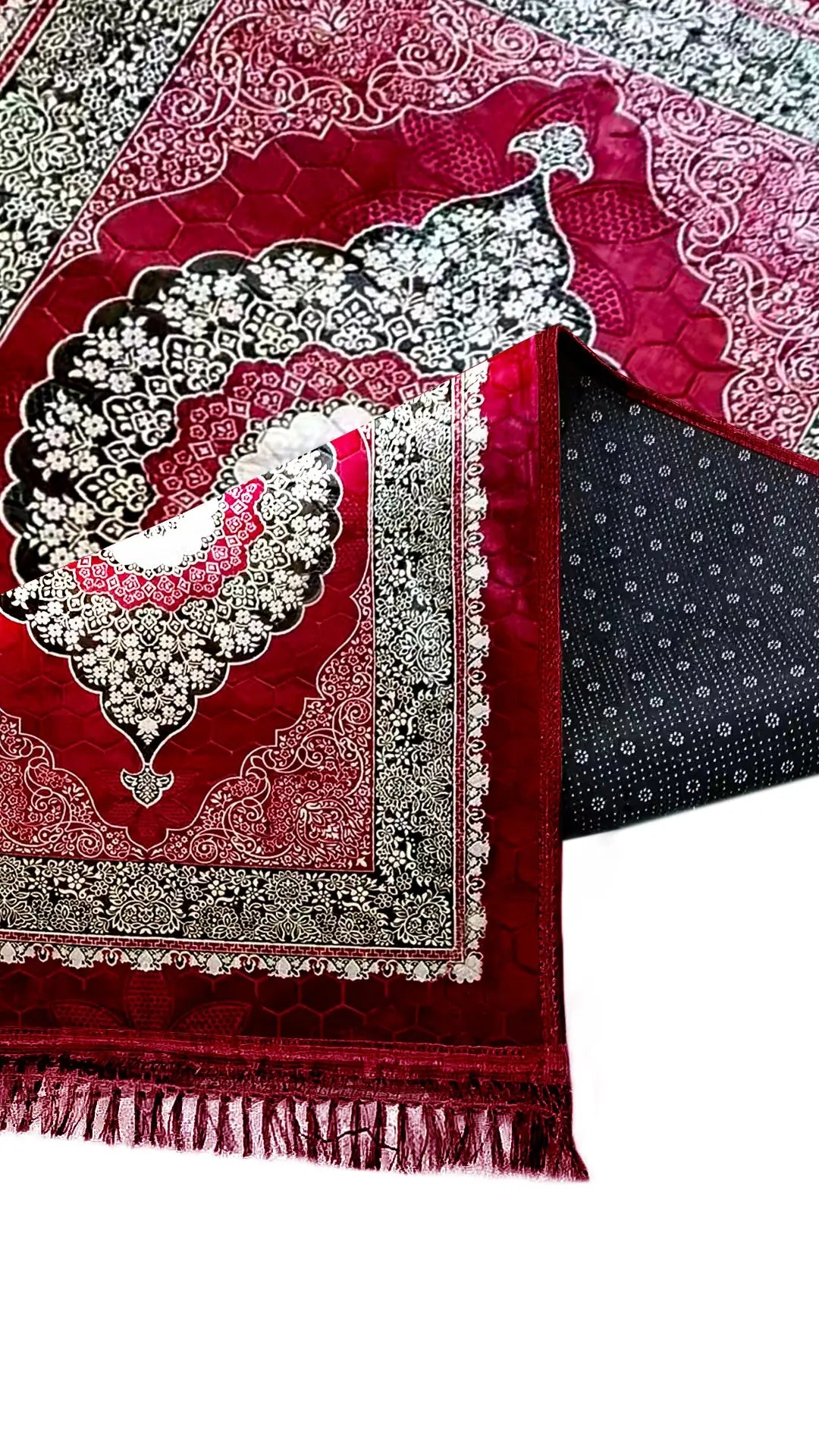Rutschfester Teppich 200x300 cm – Weicher Designerteppich mit orientalischem Muster – Grau, Schwarz, Beige oder Rot Prime Deluxe GmbH