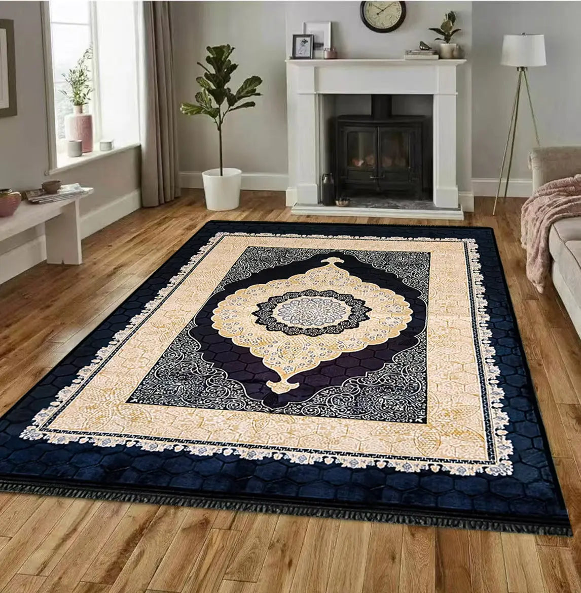 Rutschfester Teppich 200x300 cm – Weicher Designerteppich mit orientalischem Muster – Grau, Schwarz, Beige oder Rot Prime Deluxe GmbH