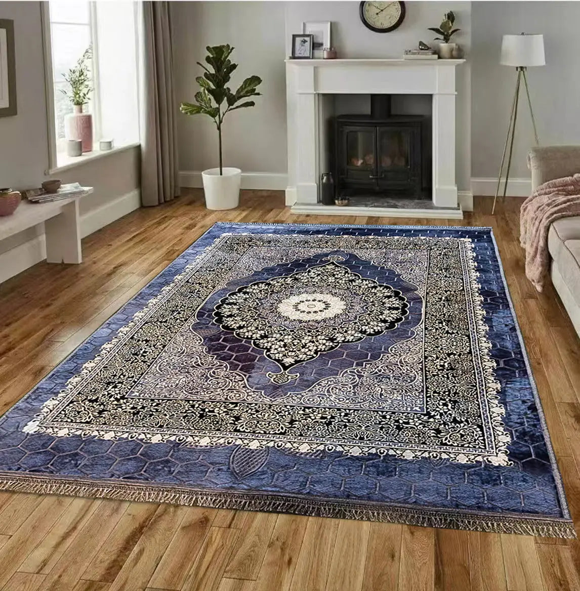 Rutschfester Teppich 200x300 cm – Weicher Designerteppich mit orientalischem Muster – Grau, Schwarz, Beige oder Rot Prime Deluxe GmbH
