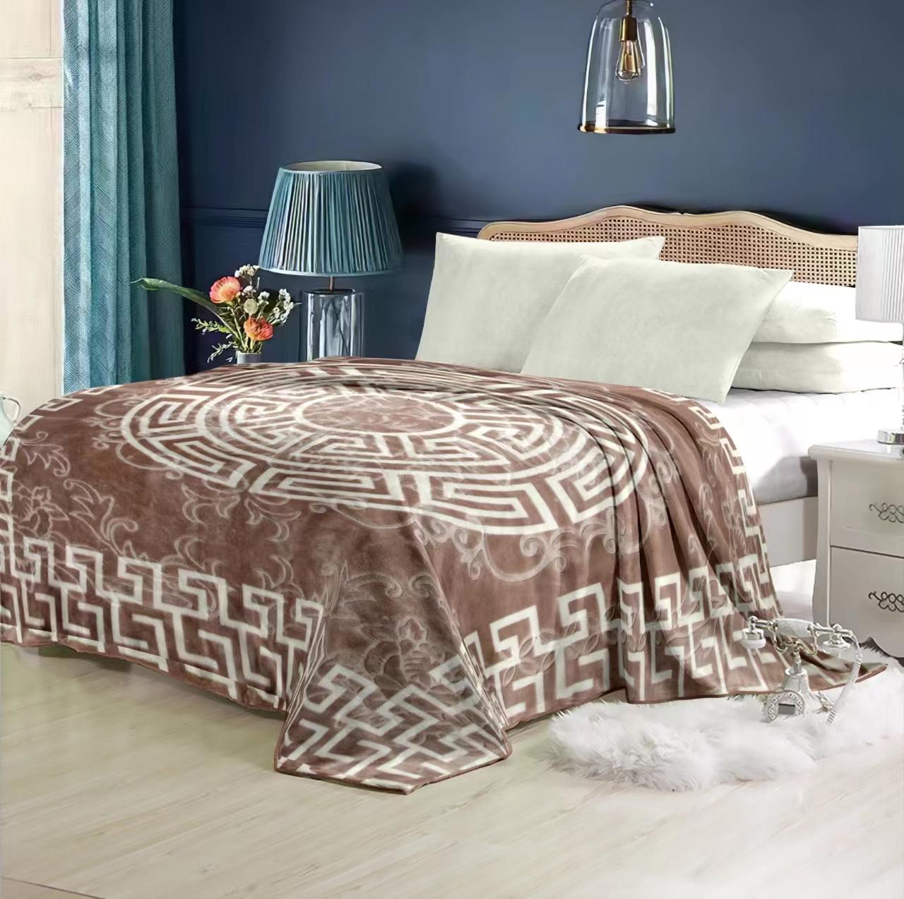 Prime Homely Kuscheldecke 200x240cm – 4kg schwere Luxusdecke mit edlem Muster – Winterdecke