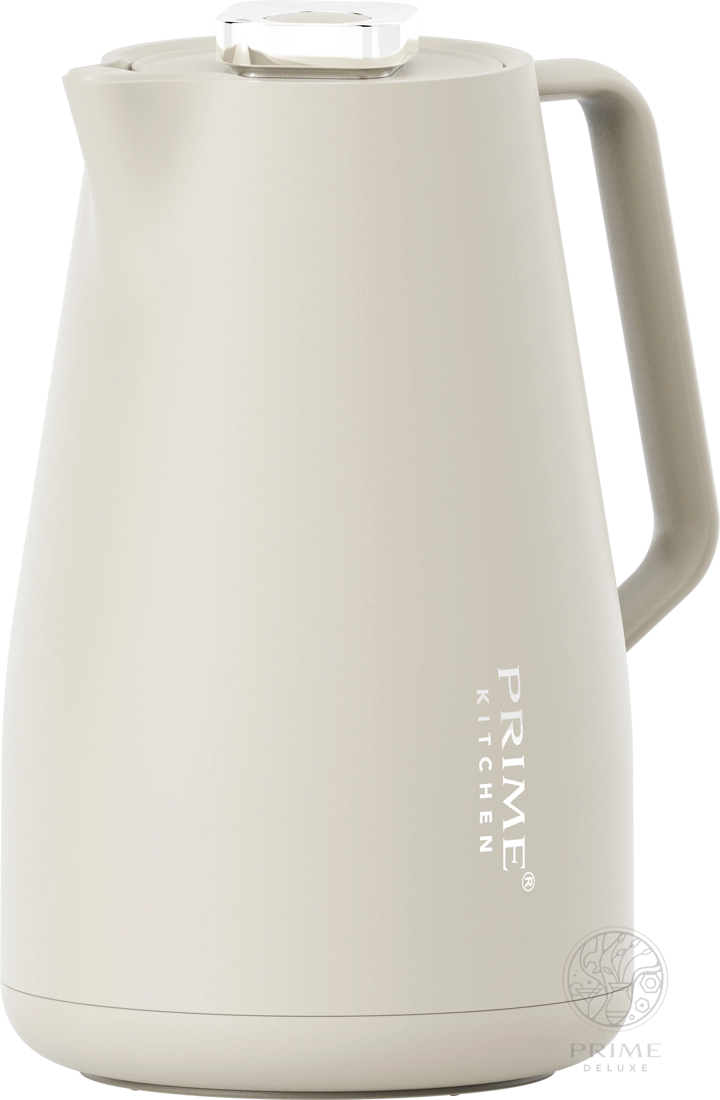 Prime Kitchen Thermoskanne 2L – Doppelwandige Isolierung, 12h heiß & 24h kalt, Einhand-Bedienung, Modernes Design mit Gold oder Silber Akzenten Prime Deluxe GmbH