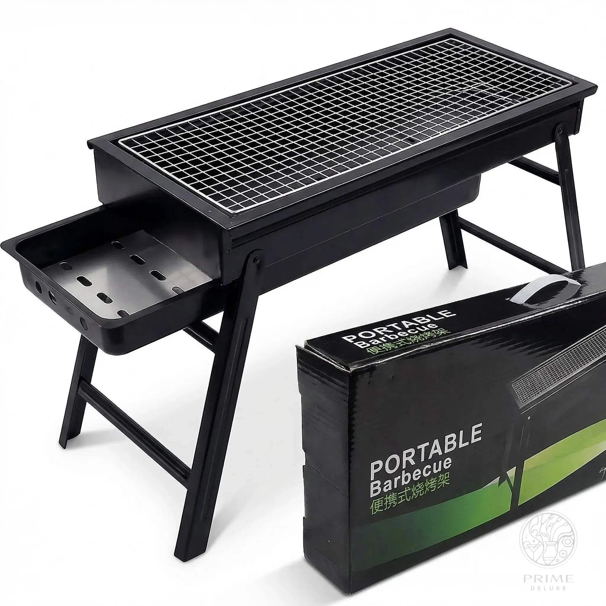 Faltbarer Holzkohlegrill 60 cm – Tragbarer Tischgrill mit – Prime Deluxe GmbH