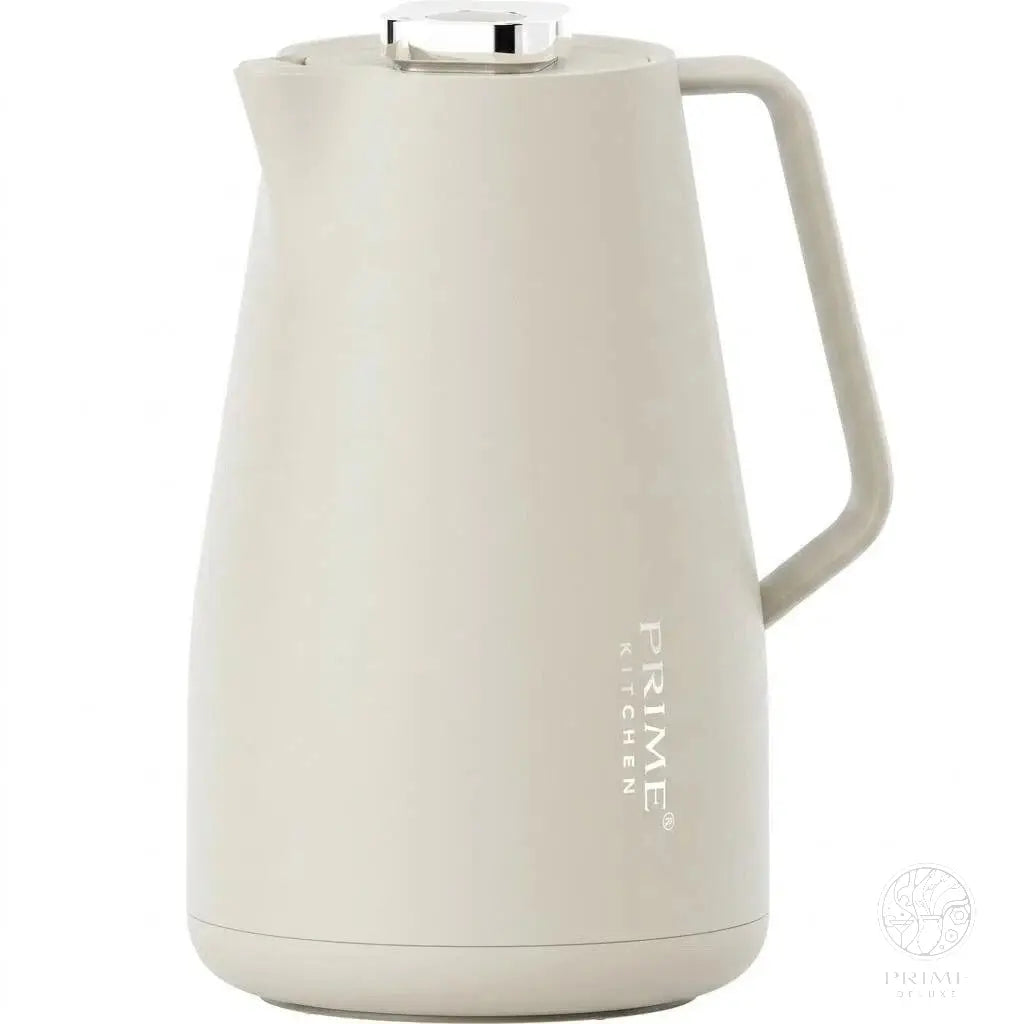 Prime Kitchen Thermoskanne 2L – Doppelwandige Isolierung, 12h heiß & 24h kalt, Einhand-Bedienung, Modernes Design mit Gold oder Silber Akzenten Prime Deluxe GmbH