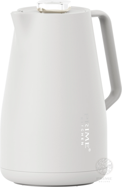 Prime Kitchen Thermoskanne 2L – Doppelwandige Isolierung, 12h heiß & 24h kalt, Einhand-Bedienung, Modernes Design mit Gold oder Silber Akzenten Prime Deluxe GmbH