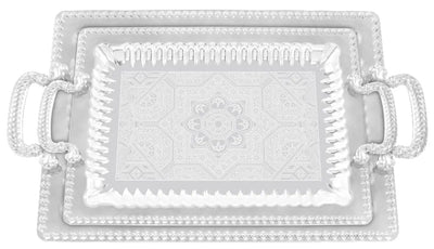 Elegantes 2er Tablett-Set aus Stahl mit Griffen – Hochwertig & Robust (36x26 cm & 46x36 cm) Prime Deluxe GmbH