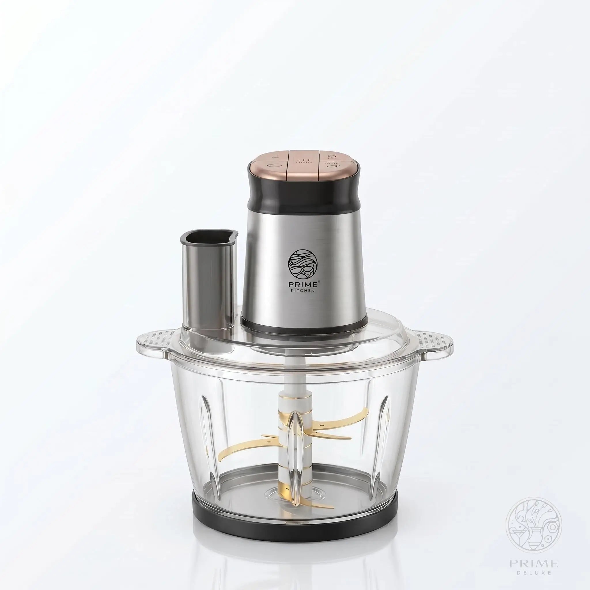 Prime Kitchen Multifunktions-Zerkleinerer aus Glas – Elektrischer Küchenzerkleinerer 3L / 5L mit 3 Geschwindigkeiten & Pulsfunktion Prime Deluxe GmbH