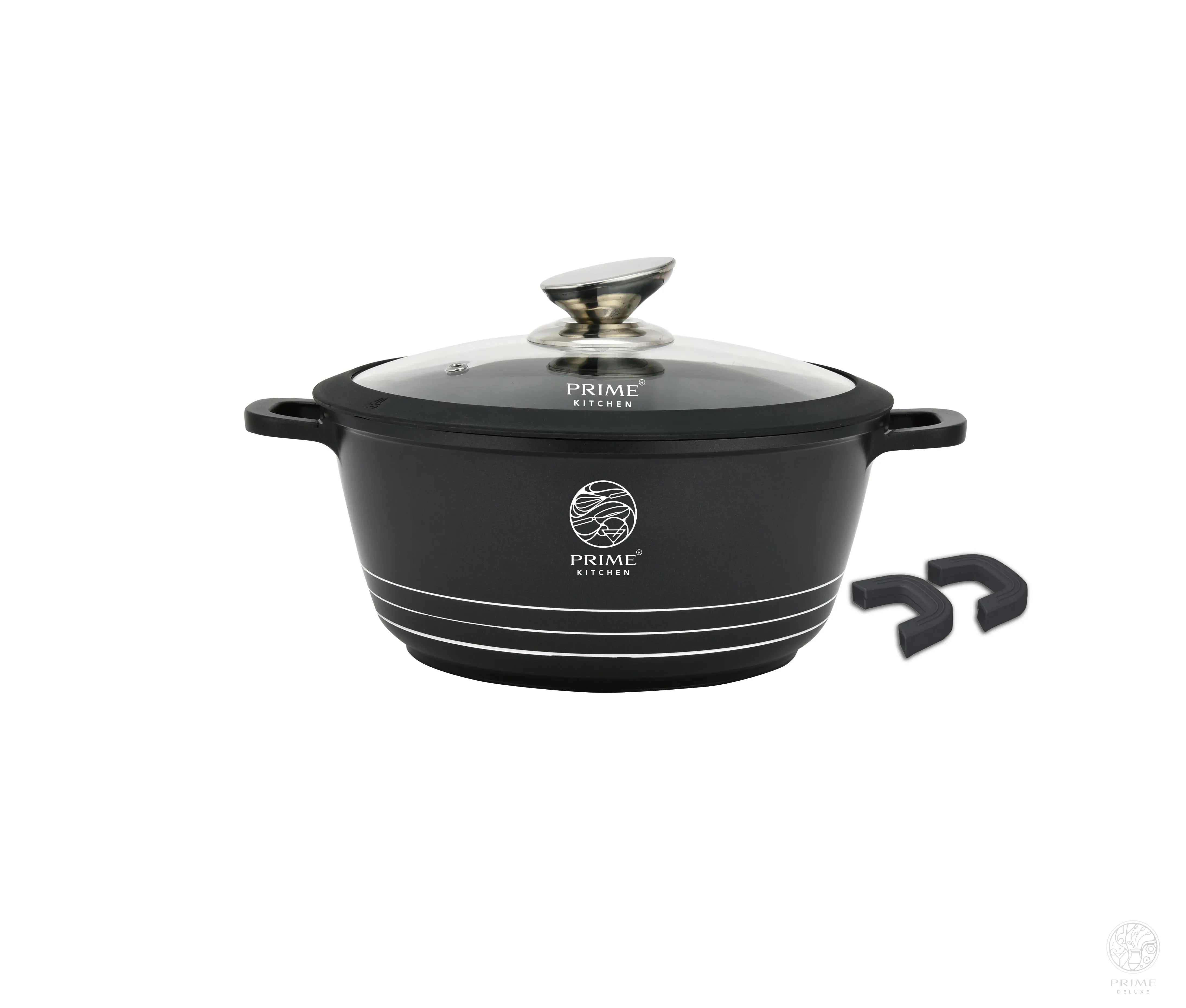 Prime Kitchen Topf-Set mit Keramikbeschichtung – 4-teilig (30, 32, 36, 40 cm) | Induktionsgeeignet | Antihaft-Kochtopf-Set Prime Deluxe GmbH