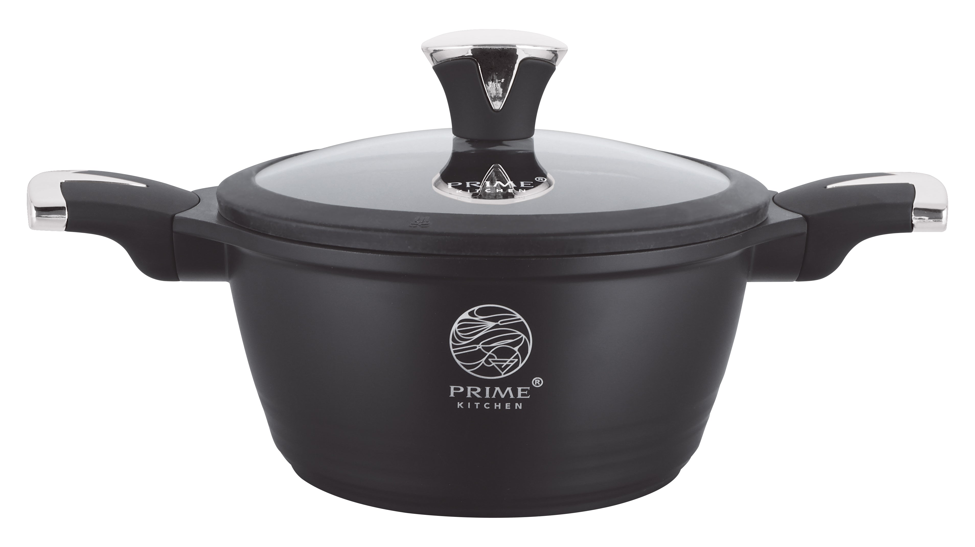 Prime Kitchen® Premium Topfset 10-teilig – Keramik Antihaft, Induktion, Silikon-Deckelrand