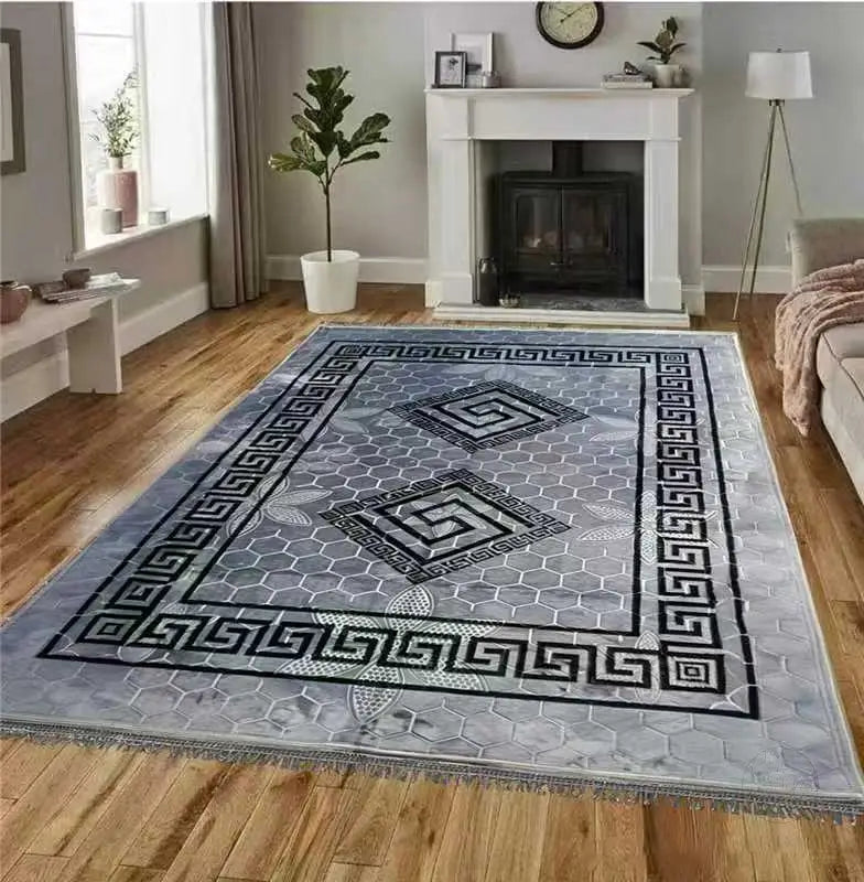 Vintage Teppich 200x300 cm aus Polyester mit rutschfester Unterseite – Wohnzimmer Teppich in 4 Farben Prime Deluxe GmbH