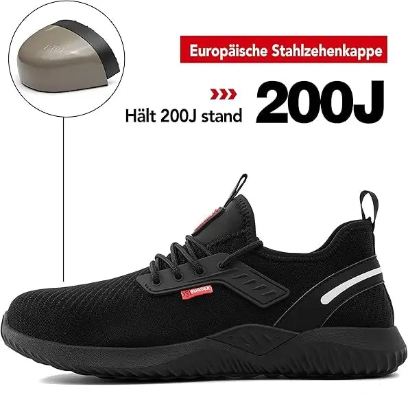 SUADEX Sicherheitsschuhe Herren Gr. 40–46 – Anti-Smashing Arbeitsschuhe mit Stahlkappe & pannensicherer Sohle Prime Deluxe GmbH