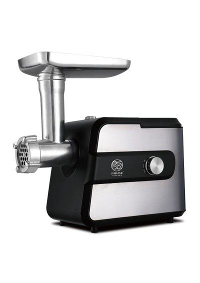 Elektrischer Fleischwolf Prime Kitchen MGY-150 – 1500W Edelstahl mit Rücklauf & Zubehörbox | Profi Fleischmaschine für Hackfleisch, Wurst & Kebbe Prime Deluxe GmbH
