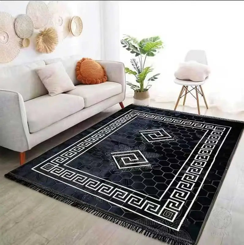 Vintage Teppich 200x300 cm aus Polyester mit rutschfester Unterseite – Wohnzimmer Teppich in 4 Farben Prime Deluxe GmbH