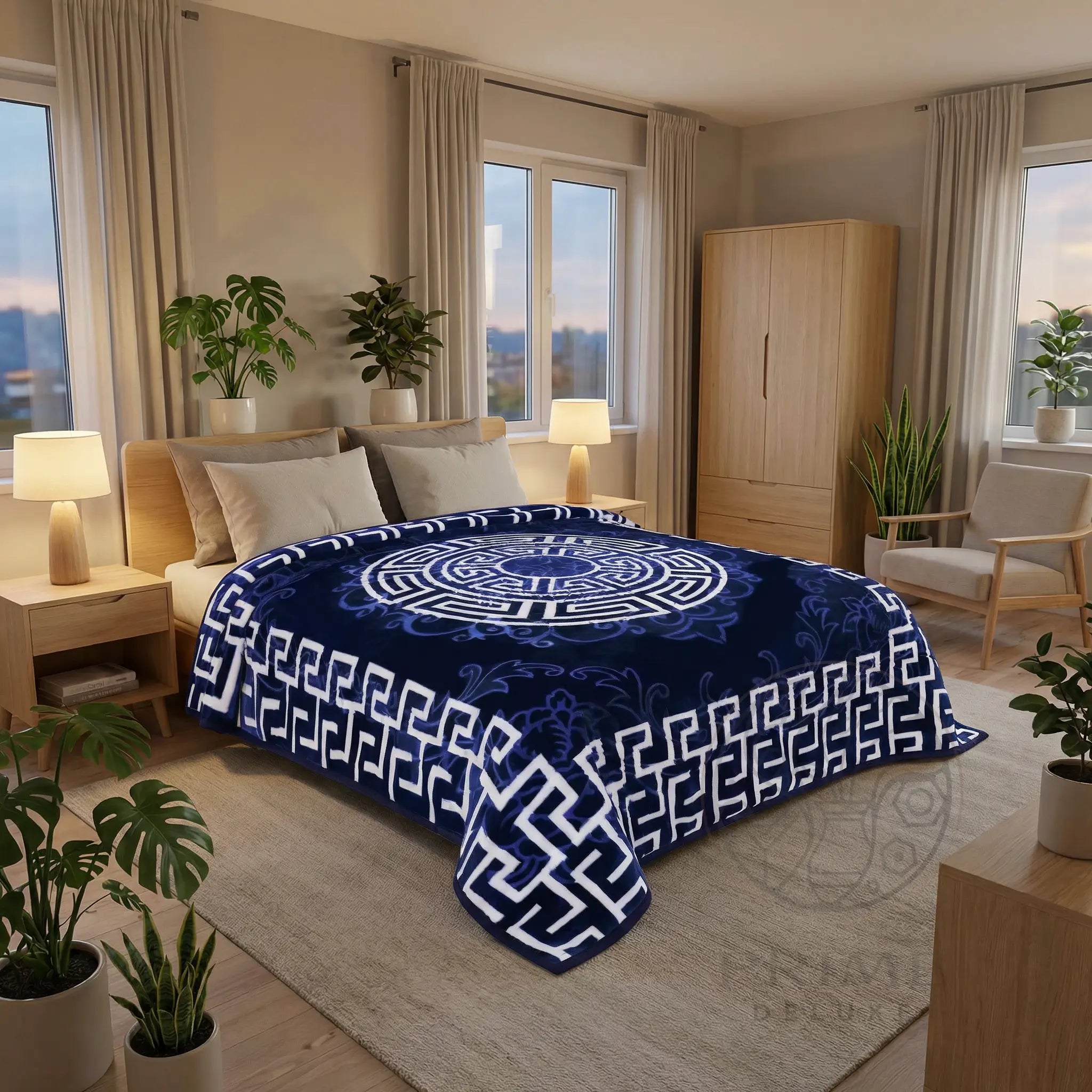 Prime Homely Kuscheldecke 200x240cm – 4kg schwere Luxusdecke mit edlem Muster – Winterdecke Prime Deluxe GmbH