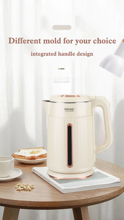 Prime Kitchen Wasserkocher 2L Elektrischer Beige