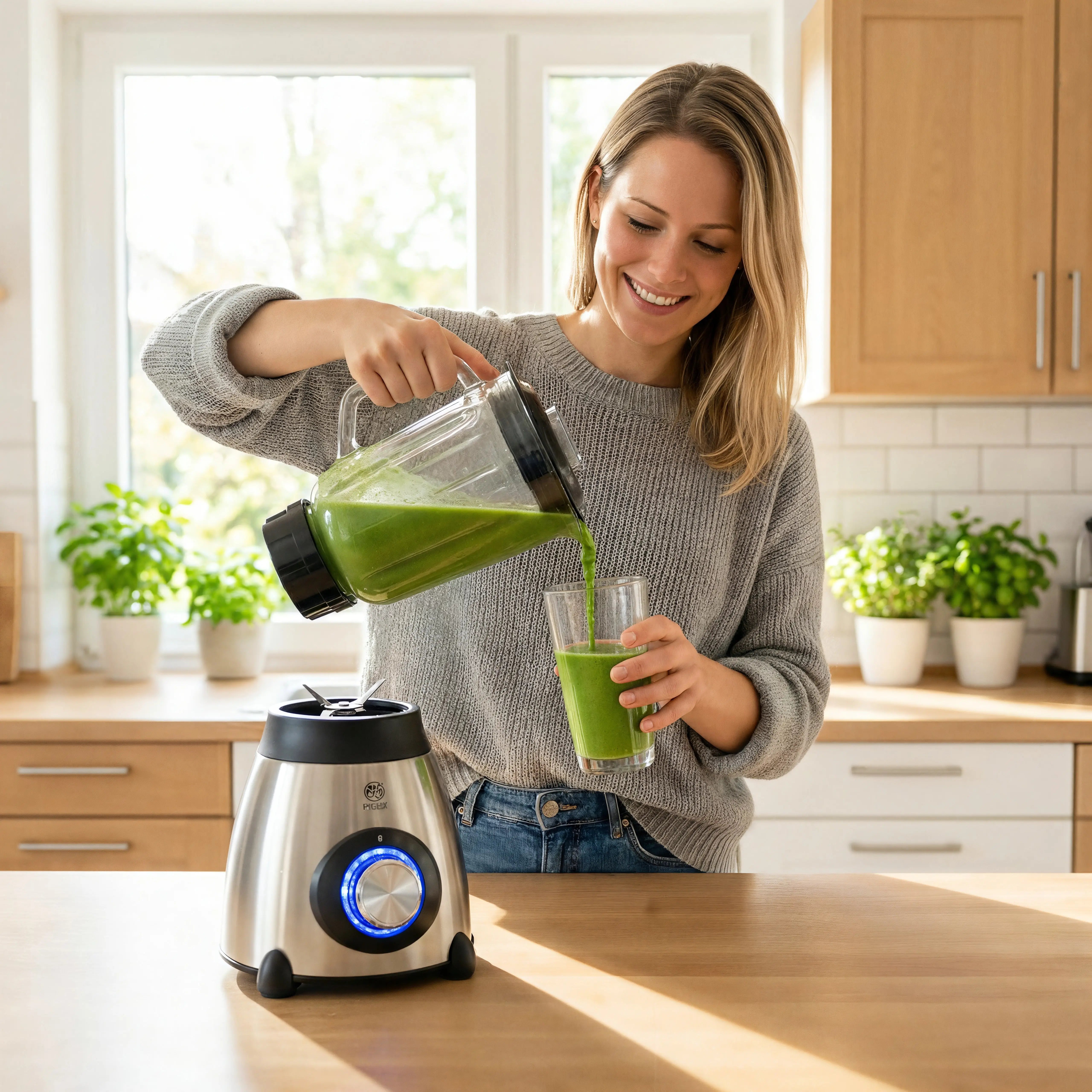 Prime Kitchen Standmixer 800W – Glasbehälter, Edelstahloptik & Ice Crusher Prime Deluxe GmbH