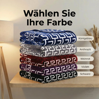 Prime Homely Kuscheldecke 200x240cm – 4kg schwere Luxusdecke mit edlem Muster – Winterdecke Prime Deluxe GmbH