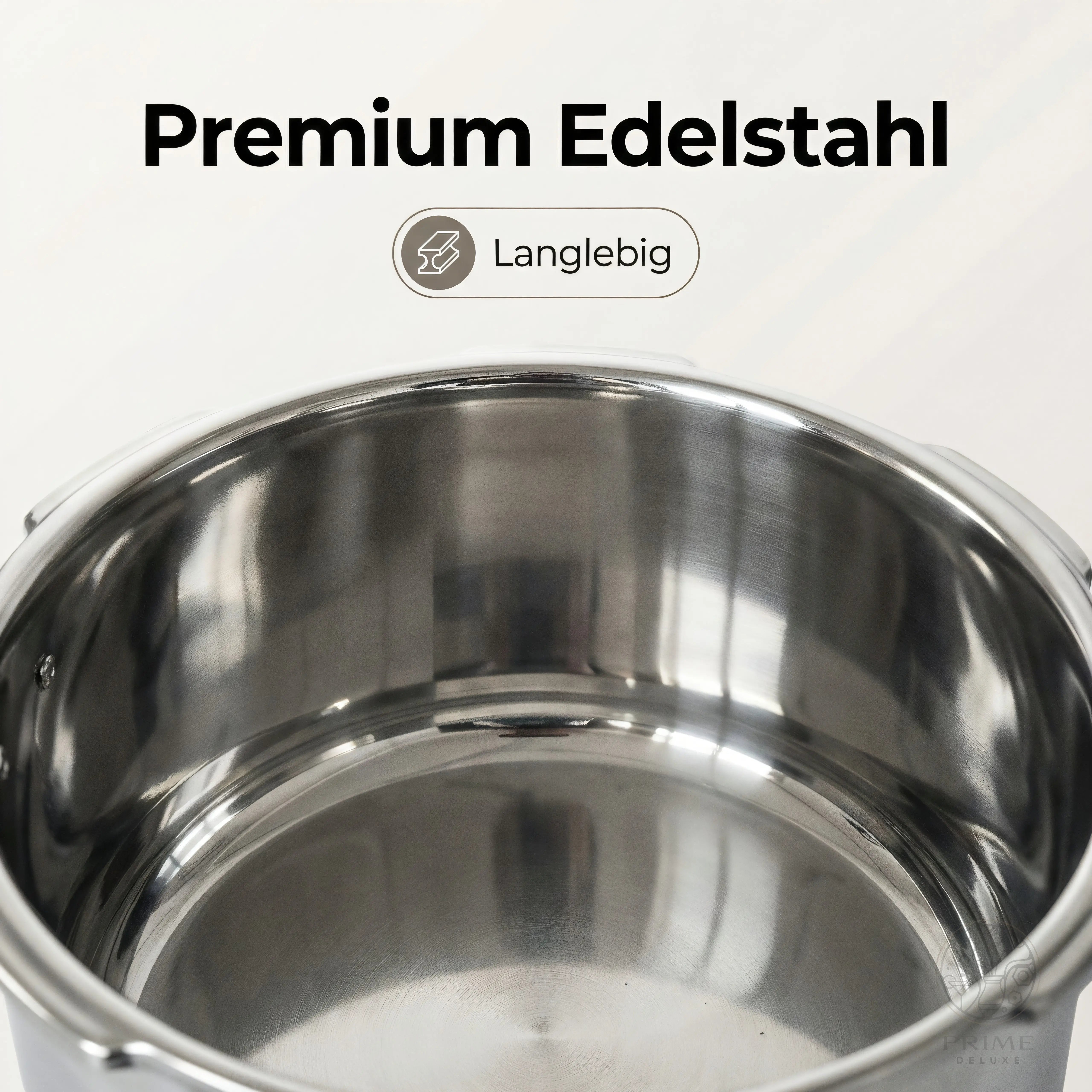 Prime Kitchen Schnellkochtopf aus Edelstahl – 5L–13L | Induktion & Gas geeignet Prime Deluxe GmbH