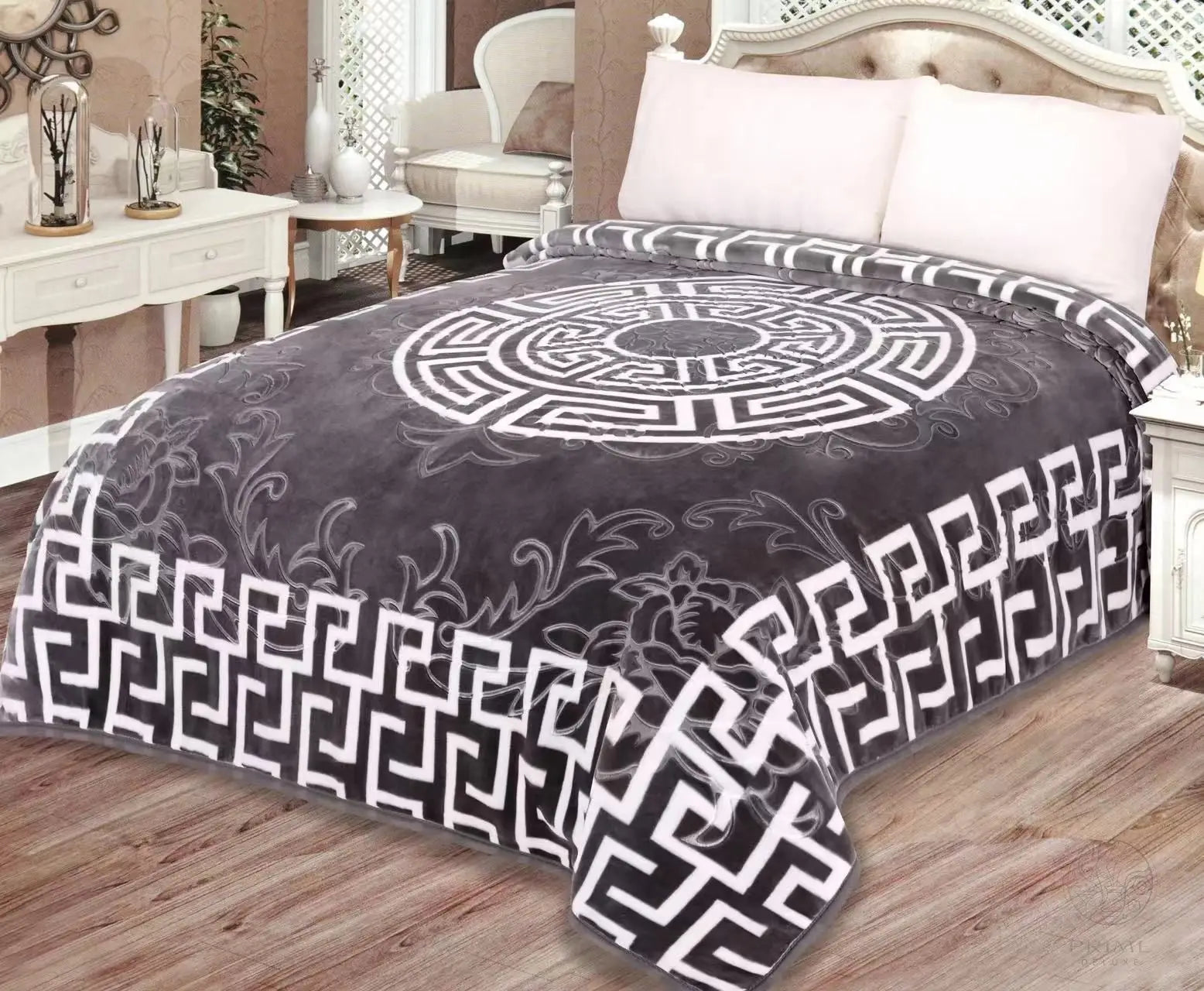 Prime Homely Kuscheldecke 200x240cm – 4kg schwere Luxusdecke mit edlem Muster – Winterdecke Prime Deluxe GmbH