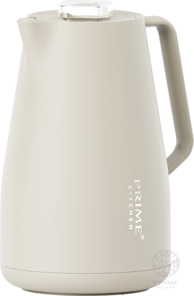 Prime Kitchen Thermoskanne 2L – Doppelwandige Isolierung, 12h heiß & 24h kalt, Einhand-Bedienung, Modernes Design mit Gold oder Silber Akzenten Prime Deluxe GmbH