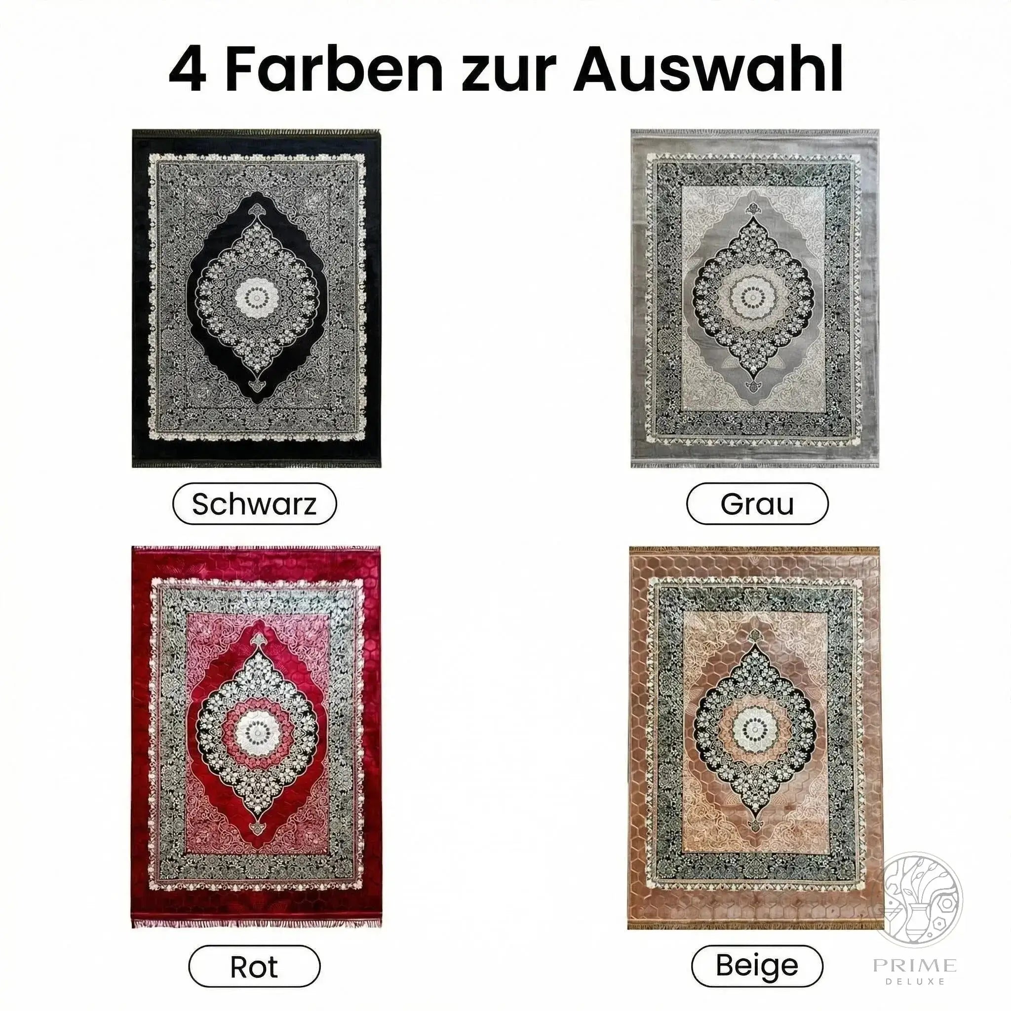 Rutschfester Teppich 200x300 cm – Weicher Designerteppich mit orientalischem Muster Prime Deluxe GmbH