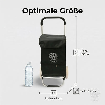 Prime Deluxe Einkaufstrolley – Faltbarer Hackenporsche mit großen Rädern & Tasche (verschiedene Farben) Prime Deluxe GmbH