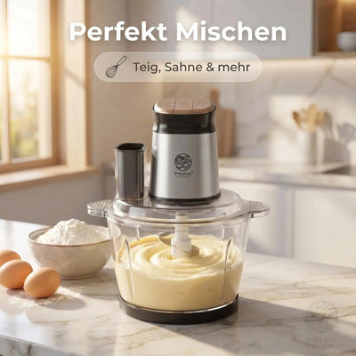 Prime Kitchen Multifunktions-Zerkleinerer aus Glas – Elektrischer Küchenzerkleinerer 3L / 5L mit 3 Geschwindigkeiten & Pulsfunktion Prime Deluxe GmbH