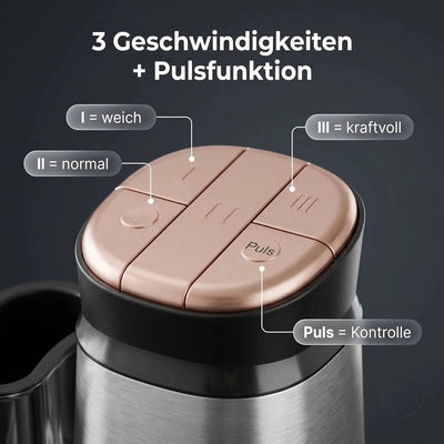 Prime Kitchen Multifunktions-Zerkleinerer aus Glas – Elektrischer Küchenzerkleinerer 3L / 5L mit 3 Geschwindigkeiten & Pulsfunktion Prime Deluxe GmbH