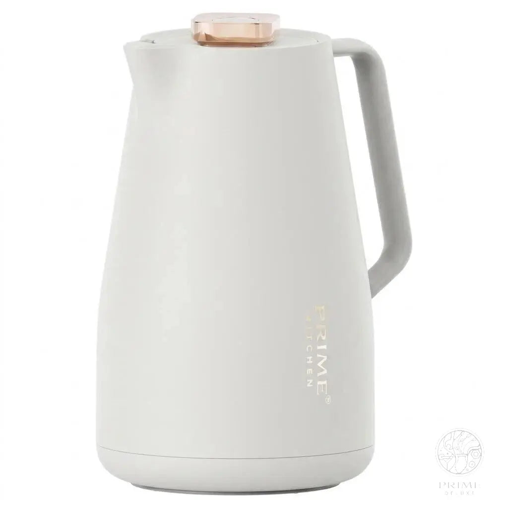 Prime Kitchen Thermoskanne 2L – Doppelwandige Isolierung, 12h heiß & 24h kalt, Einhand-Bedienung, Modernes Design mit Gold oder Silber Akzenten Prime Deluxe GmbH