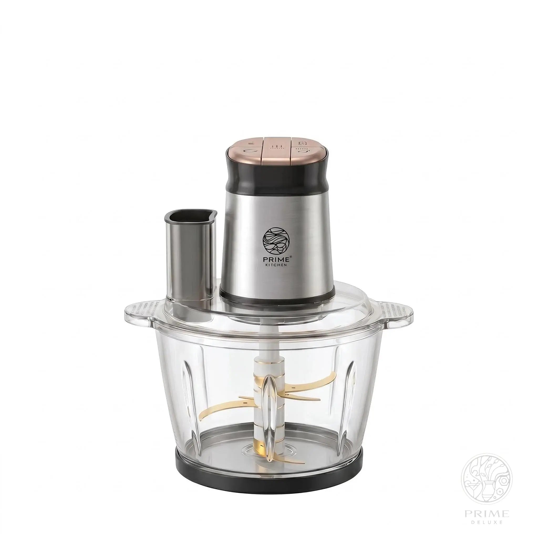 Prime Kitchen Multifunktions-Zerkleinerer aus Glas – Elektrischer Küchenzerkleinerer 3L / 5L mit 3 Geschwindigkeiten & Pulsfunktion Prime Deluxe GmbH